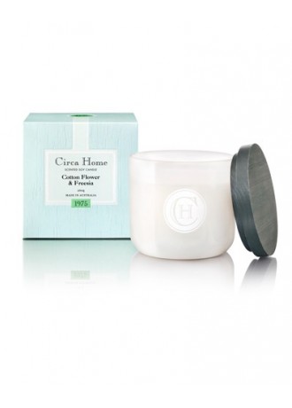 Circa Home Soy Jar Candle-Cotton Flower & Freesia 